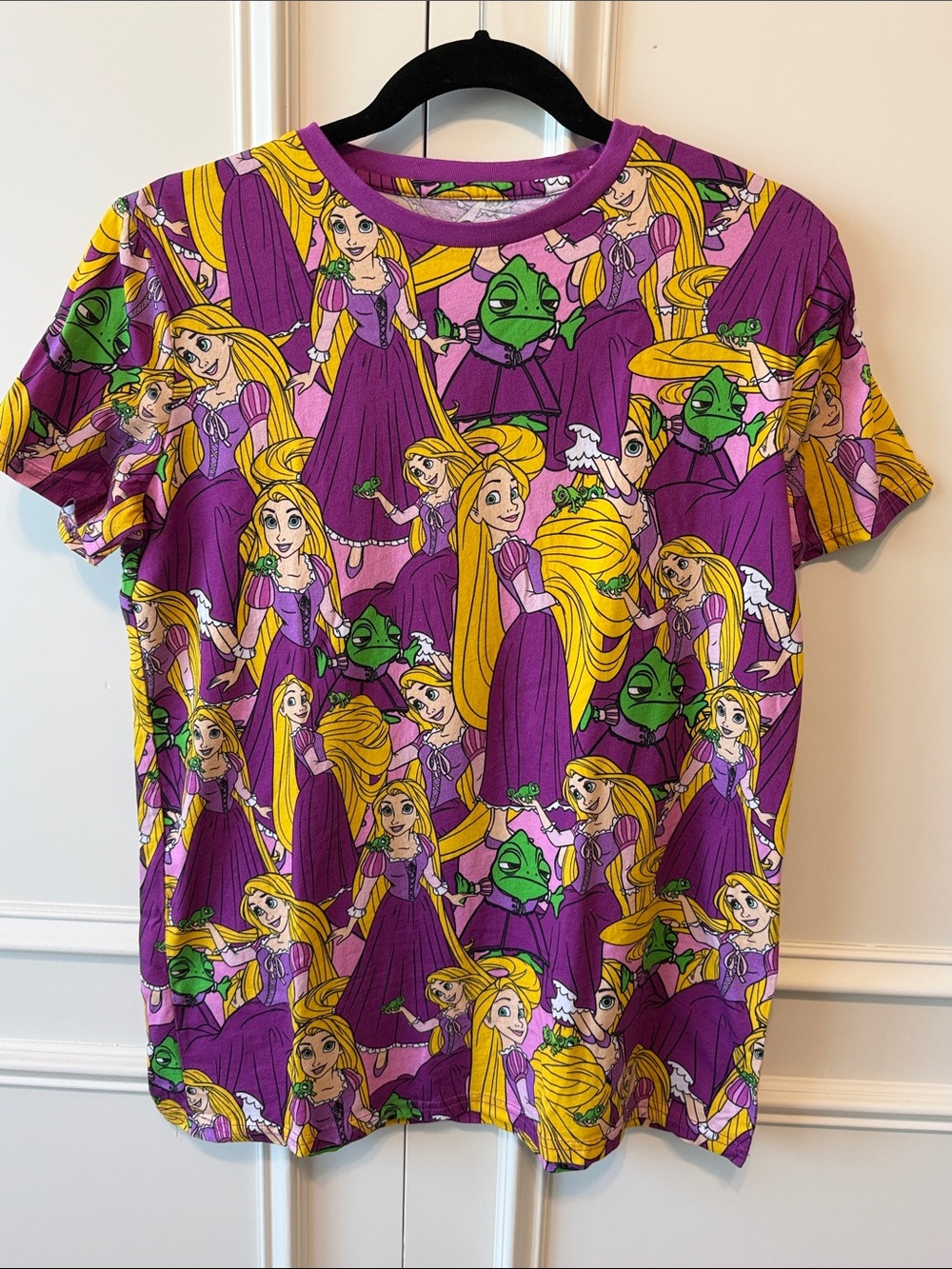Women’s Purple Rapunzel Allover Short Sleeve Tee